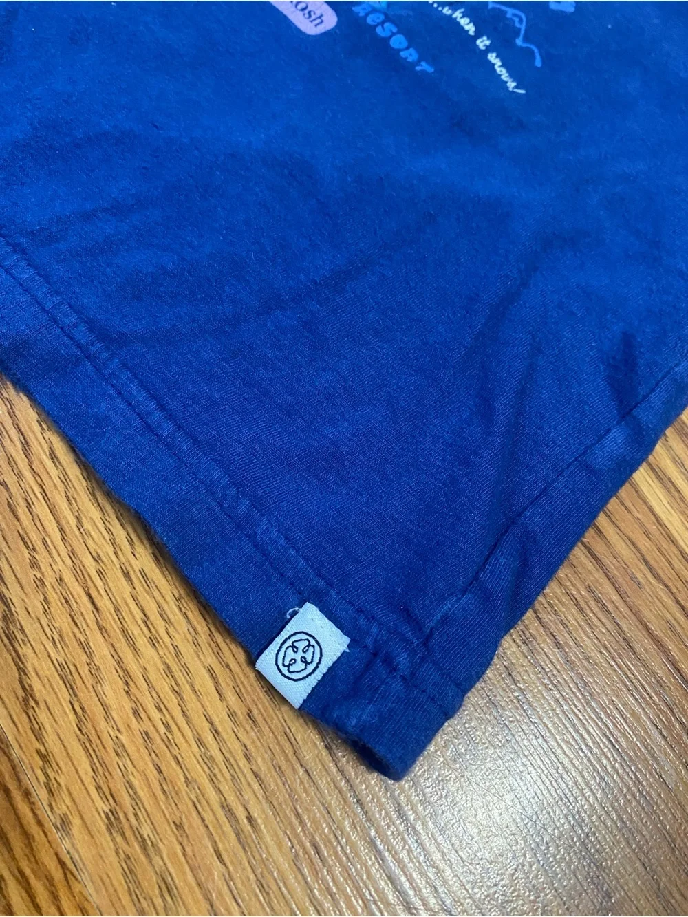 Y2K Blue Layered Long-Sleeve Kids Top with Penguin Graphic